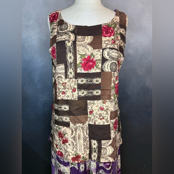 Vintage Lacy Afternoon 3-Piece Set Reversible Top NWT Pockets Skirt - Picture 11 of 16